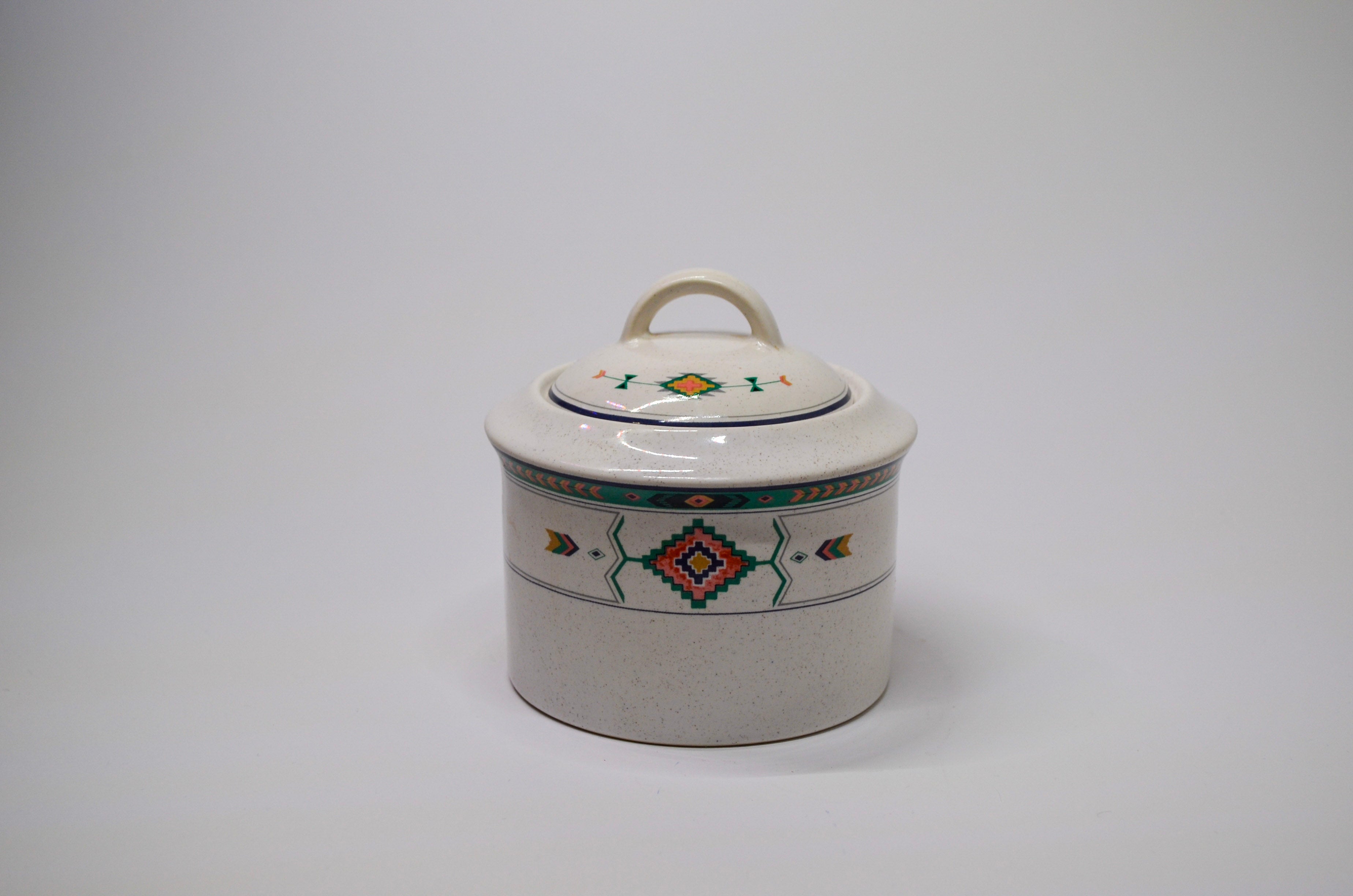 Aztec Design Crock w/ Lid — Patchouli