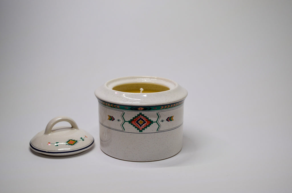Aztec Design Crock w/ Lid — Patchouli
