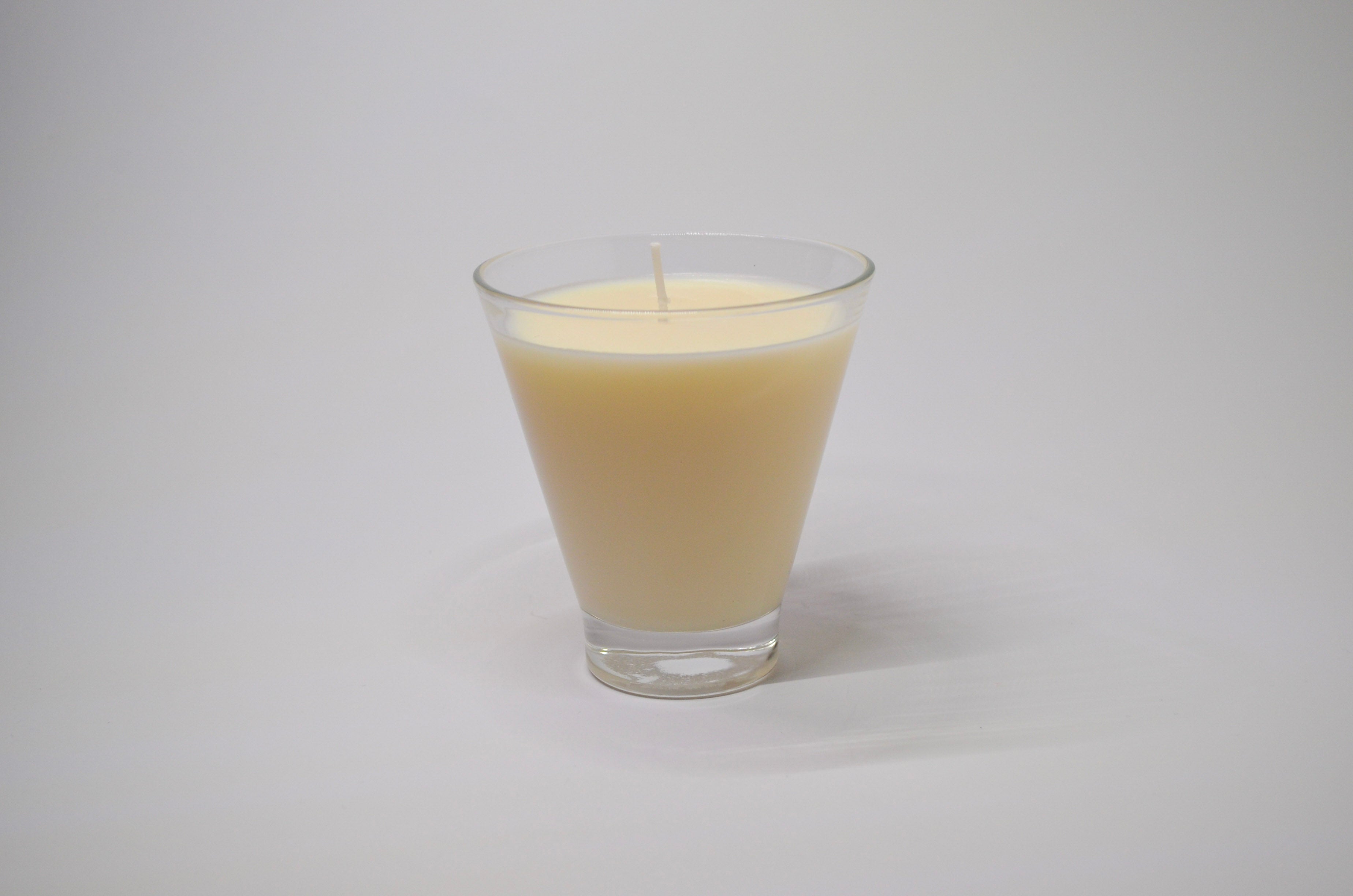 Clear Conical Glass Candle - Lavender