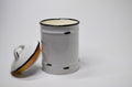 Farmhouse Enamel Candle Jar with Lid - Lemon Blueberry Crumble