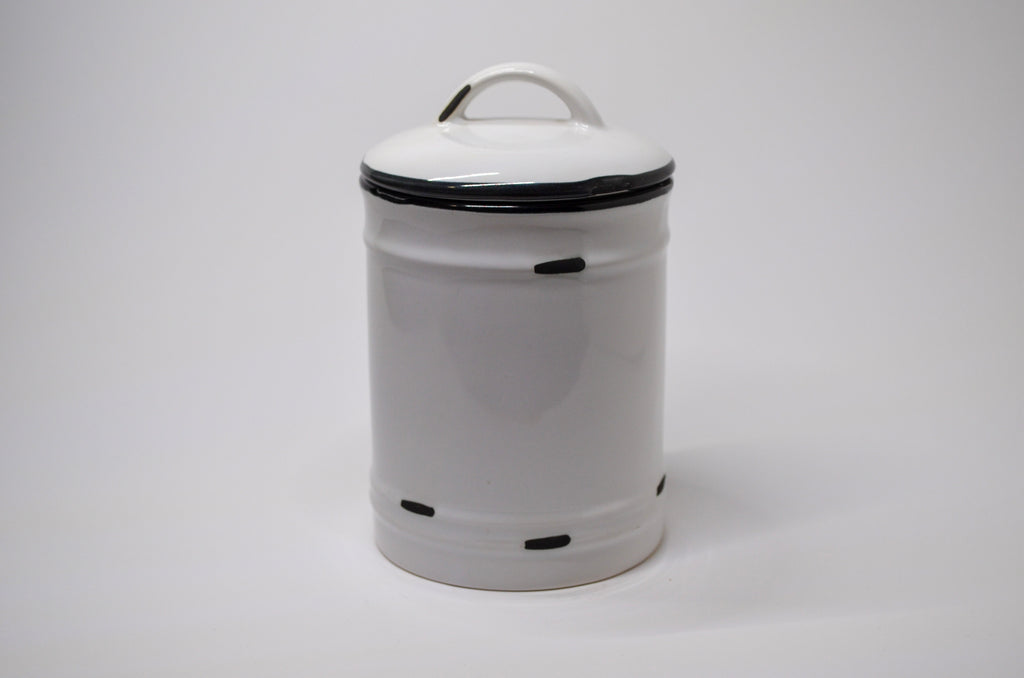 Farmhouse Enamel Candle Jar with Lid - Lemon Blueberry Crumble