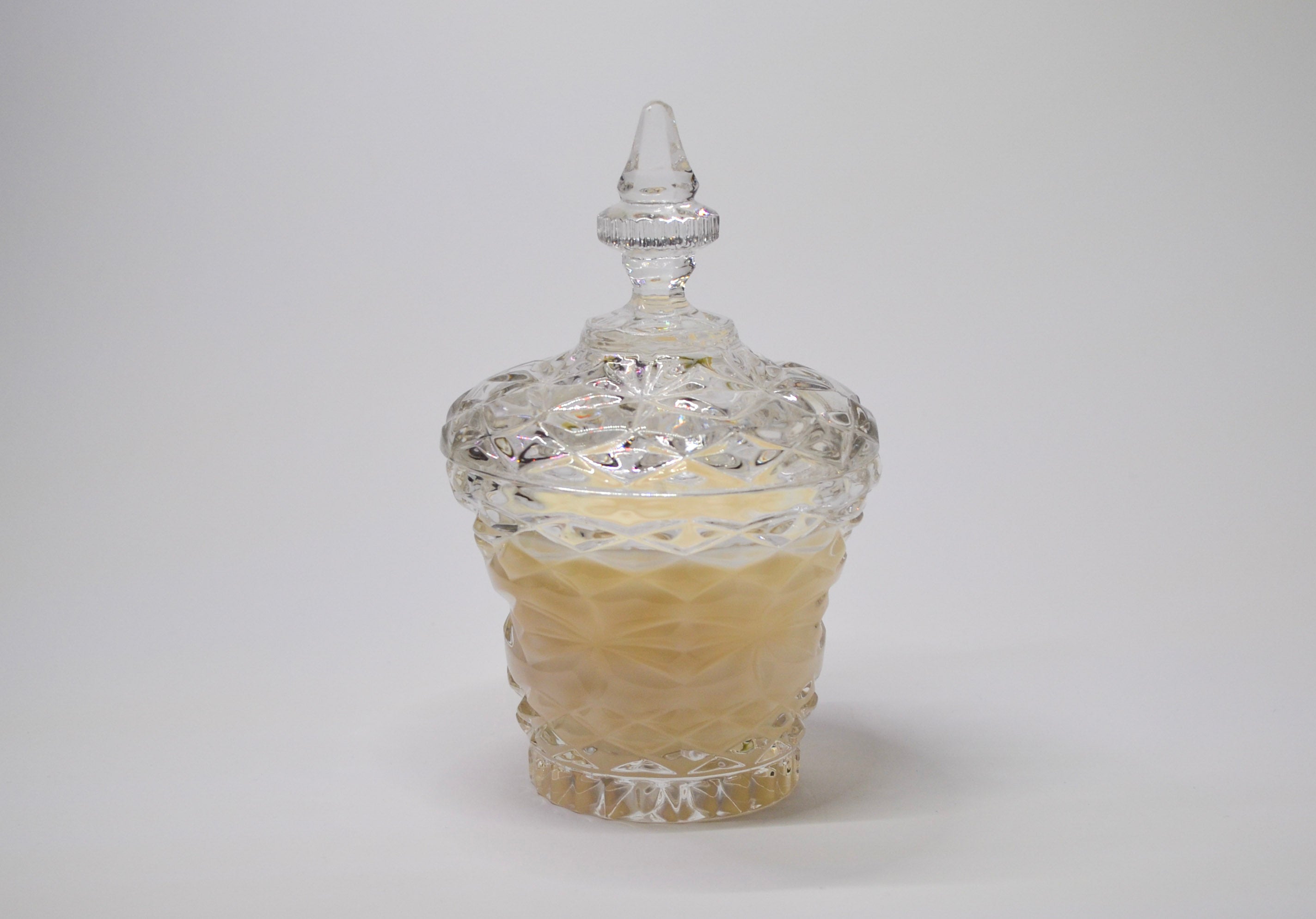 Cut‑Glass Lidded Candle (Vintage Style) - Black Raspberry Vanilla