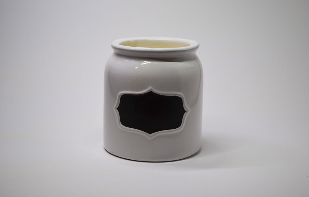 White Ceramic Jar Candle (Yellow Lid) - Spun Cotton
