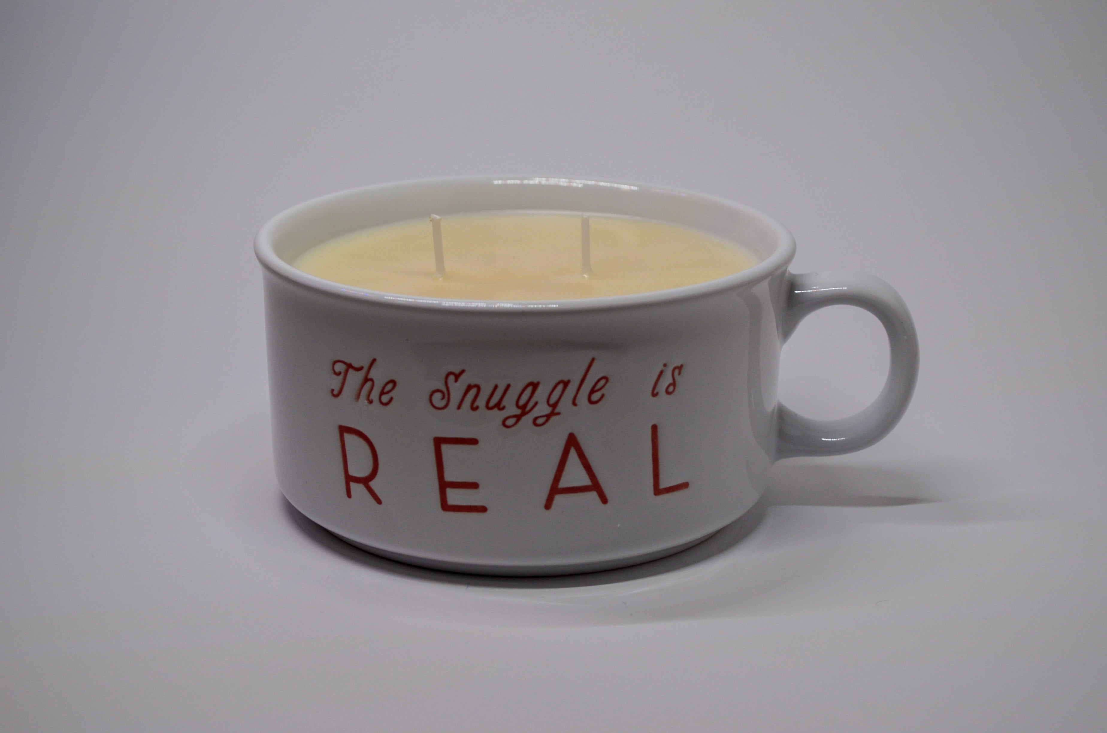 "The Snuggle is Real" Soup Mug Candle (Dual Wick)