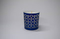Blue Geometric Ceramic Candle - Papaya Passion