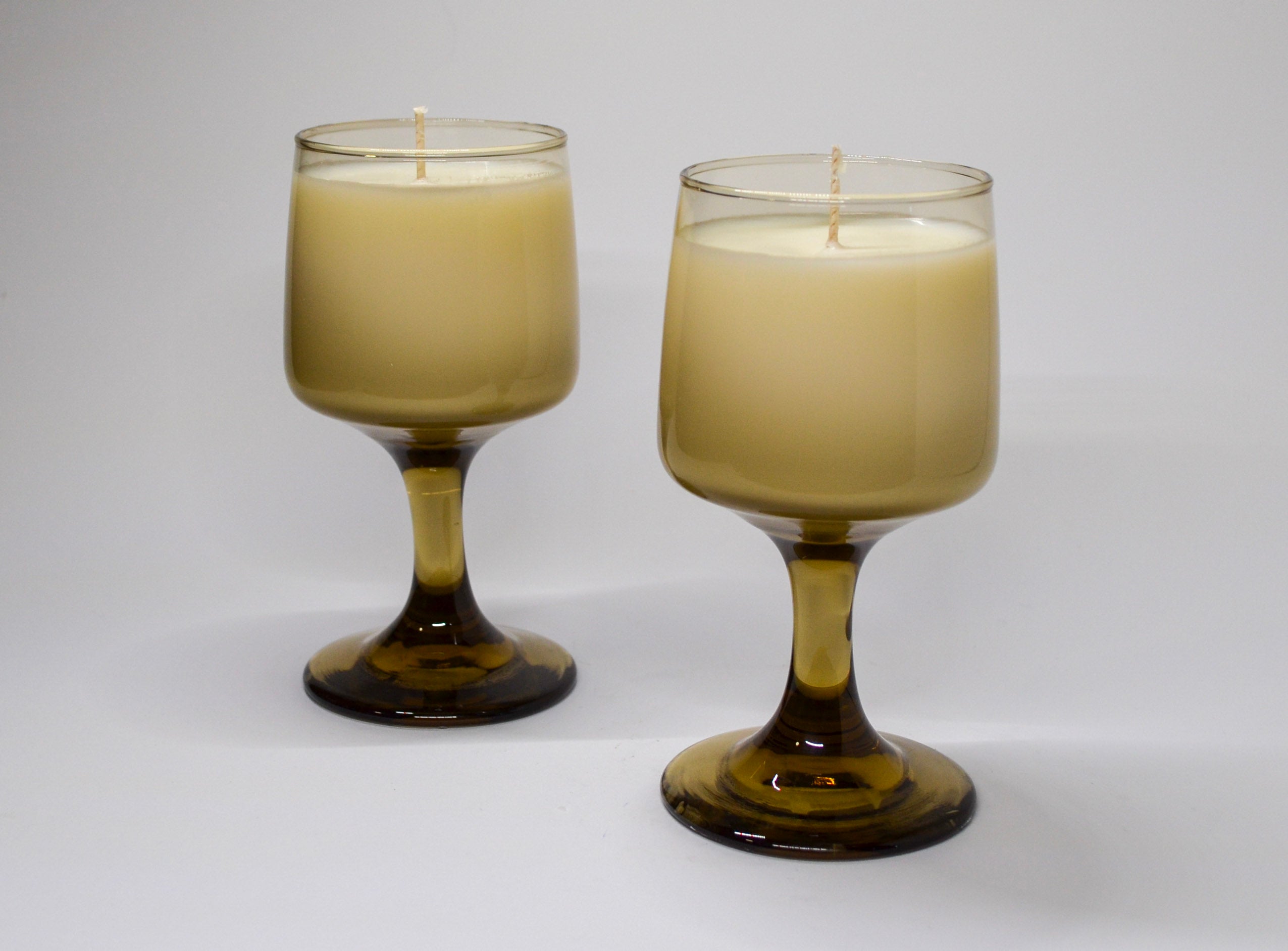 Brown‑Tinted Goblet Candle - Multiple Options