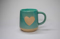 Turquoise Heart Ceramic Mug Candle - Vanilla Cake Pop