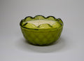 Green Quilted Glass Candle - Amaretto Madeleine