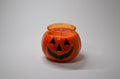 Orange Glass Jack‑O’‑Lantern Candle — Macintosh Apple