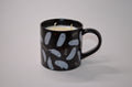 Black “BOOO” Ghost Mug Candle — Crème Brûlée