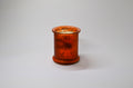 Spotted Orange Glass Candle - Lemon Blueberry Crumble