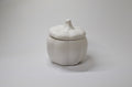 White Ceramic Pumpkin Candle (with Lid) - Pumpkin Caramel Crunch