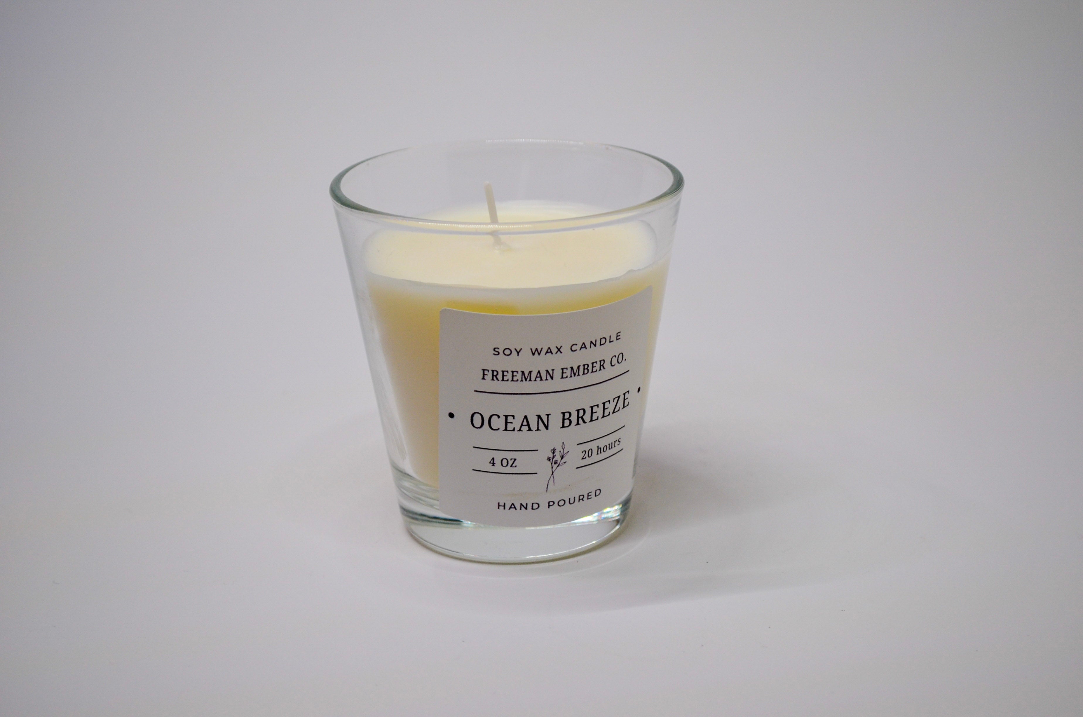 4oz Glass Candle - Ocean Breeze