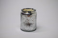 Silver Patterned Candle with Lid - Vanilla - Oops!