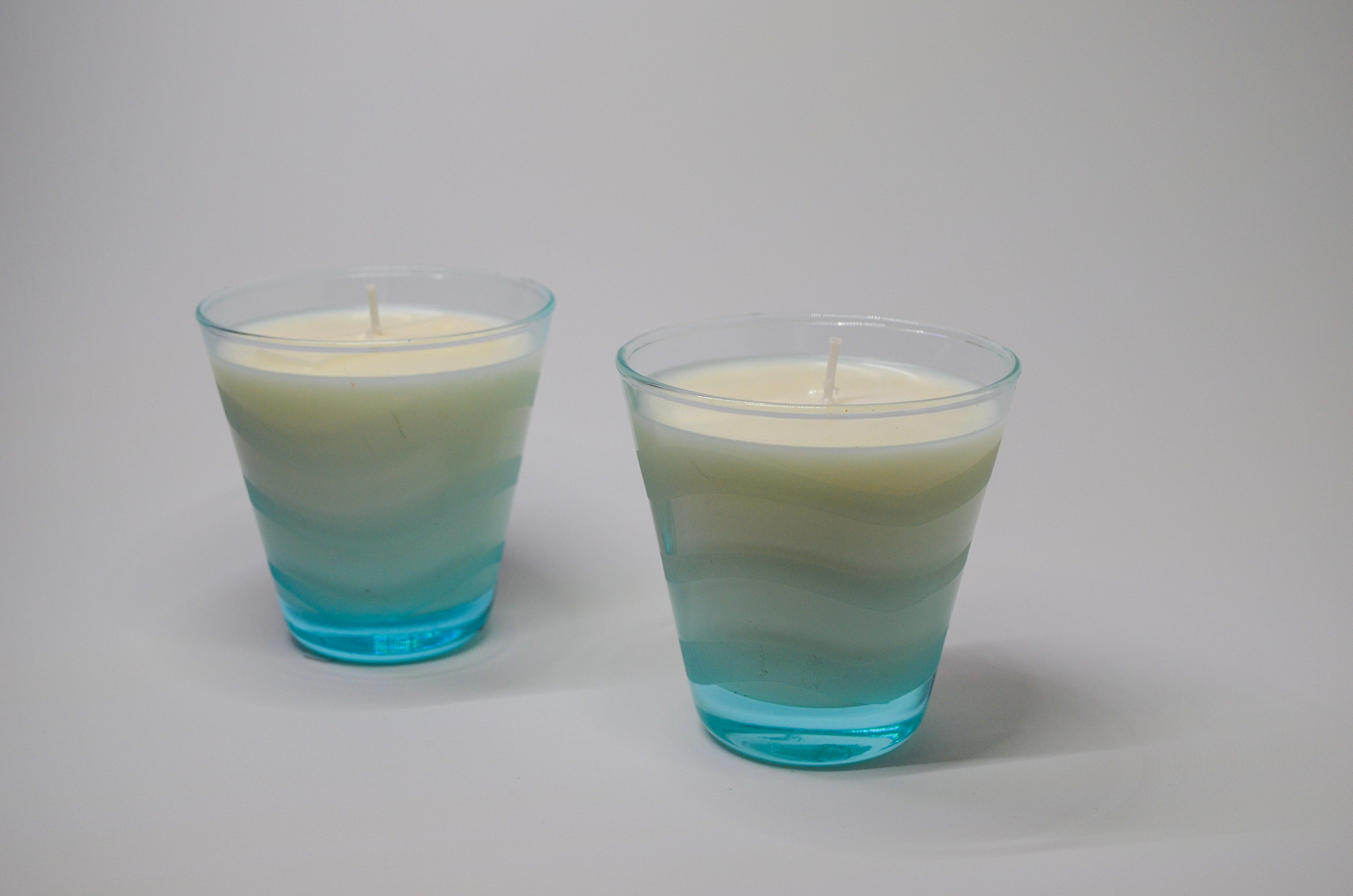 Etched Blue Glass - Ocean Breeze