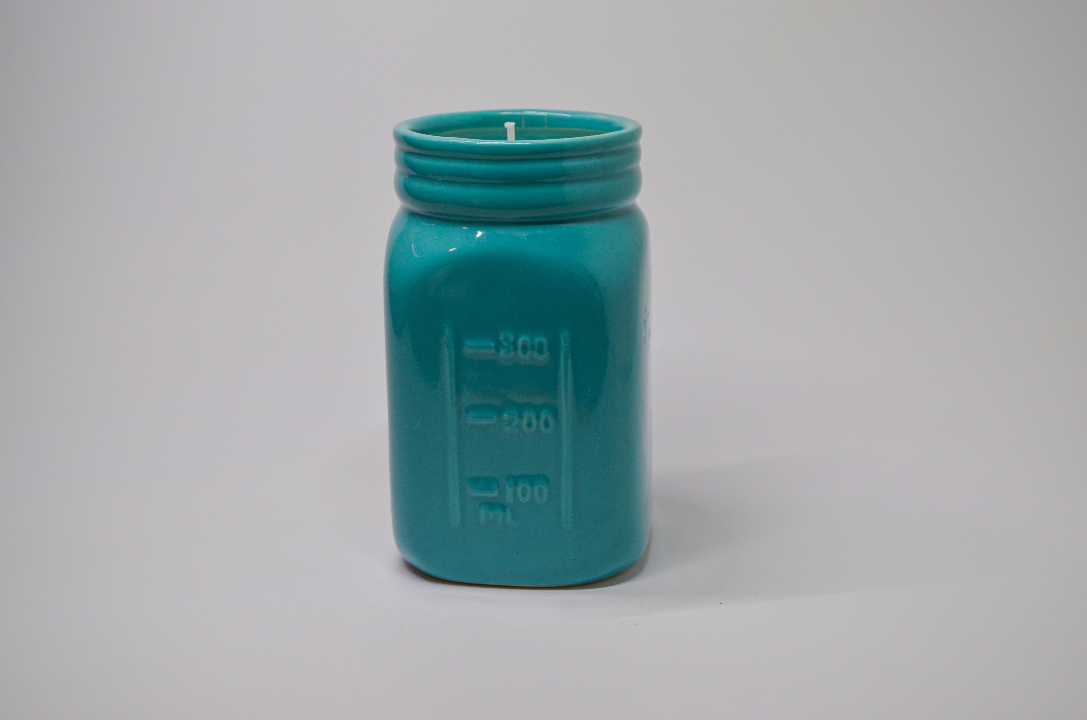 Turquoise Ceramic Mason Jar Candle - Jamaica Me Crazy